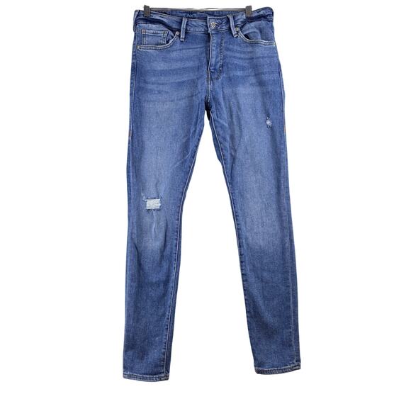 True Religion Denim - True Religion Jennie Curvy High Rise Skinny Women's 28 Distressed Fading Cotton